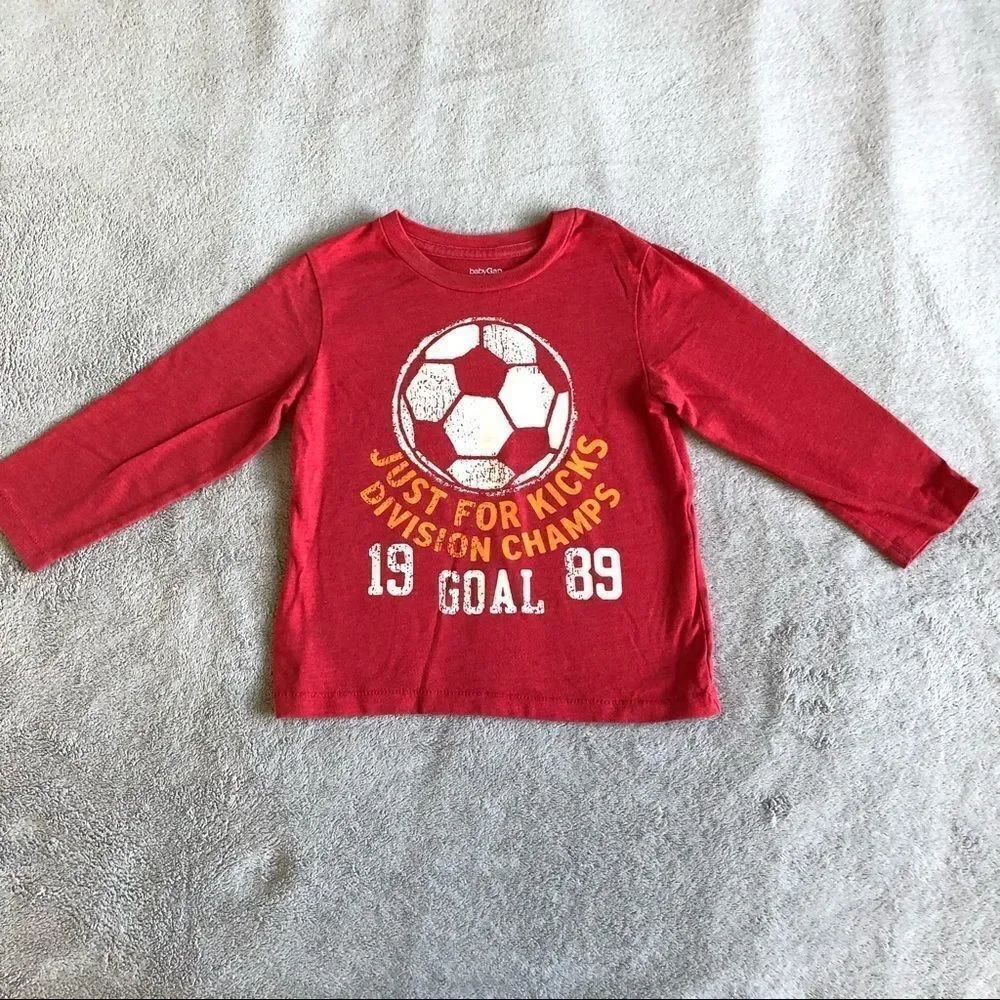 Baby Gap Soccer Just For Kicks Long Sleeve T-Shirt